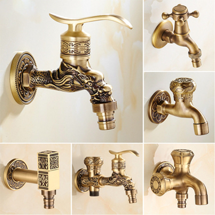 Copper European-style washing machine extended faucet, outdoor wall-mounted, mop sink 1/2 inch single cold water balcony faucet, outdoor Copper European-style washing machine extended faucet, outdoor wall-mounted, mop sink 1/2 inch single cold water balcony faucet, outdoor