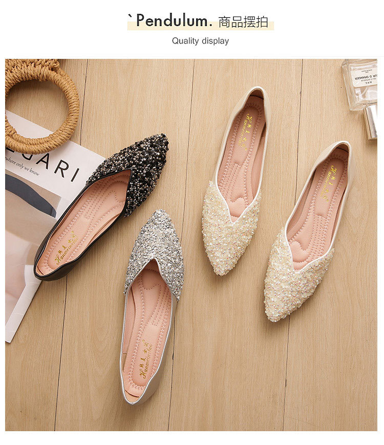 Women's Elegant Solid Color Point Toe Flats display picture 17