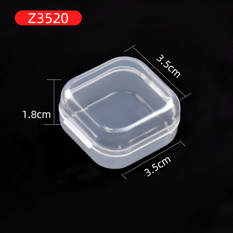 Rectangular pp caja de plástico rectangular transparente almacenamiento piezas caja cuadrada con tapa embalaje caja de plástico pequeña caja