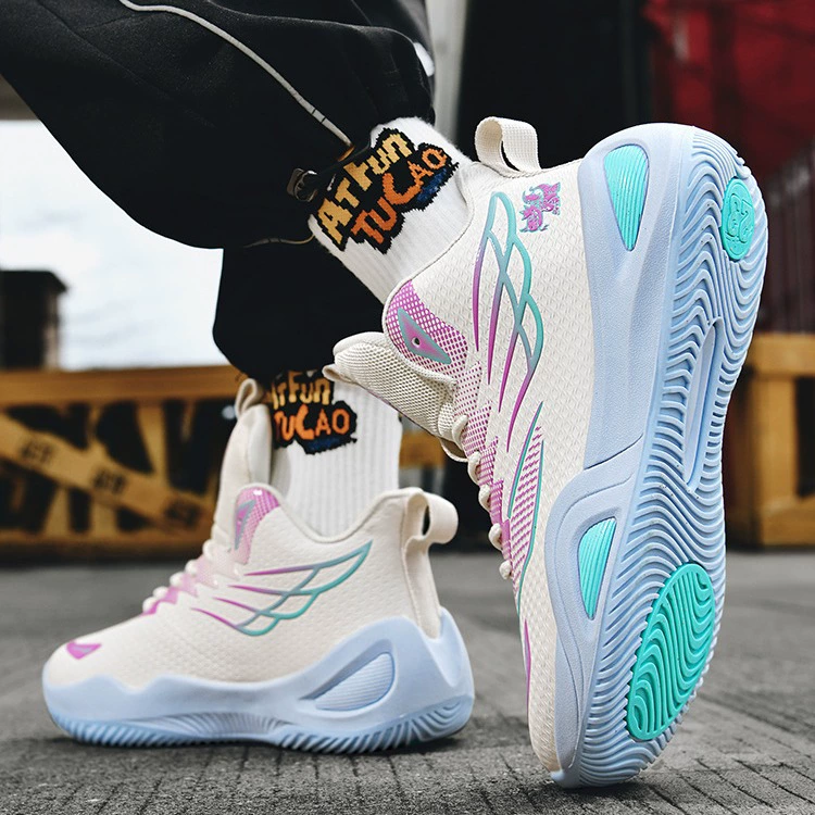 Баскетбольные кроссовки мужские кожаные осенние новые высокие кроссовки противоскользящие молодежные профессиональные тренировочные кроссовки