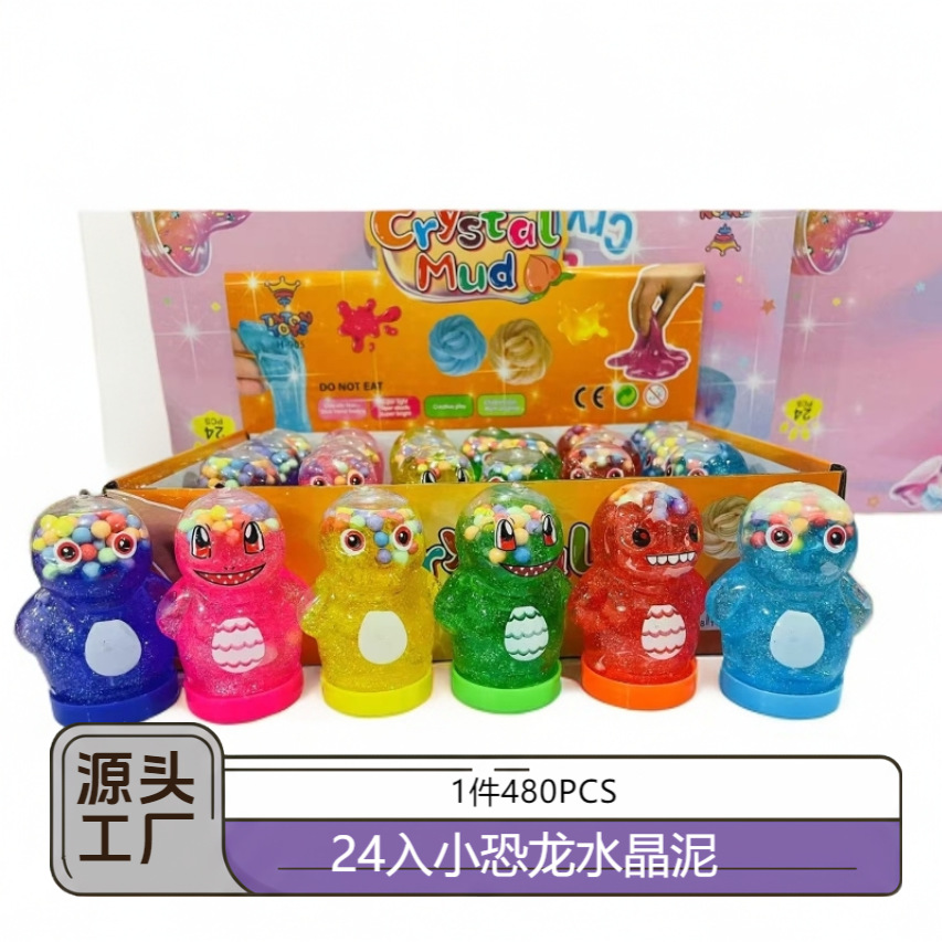 Nuevos juegos en línea para niños seguros no tóxicos 24 barro de cristal barro colorido slime descomprimido colorido burbujeante hecha a mano
