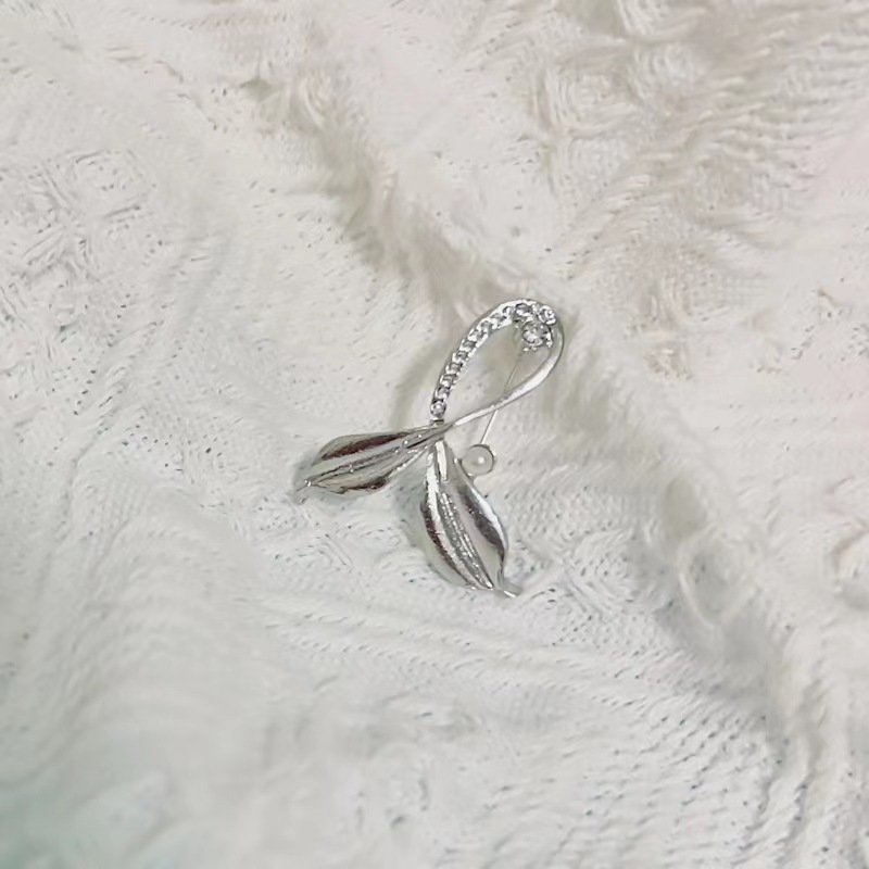 Broche homme en or avec étoile à huit branches, perles et blé, accessoire personnalisé pour femme_voghion.com