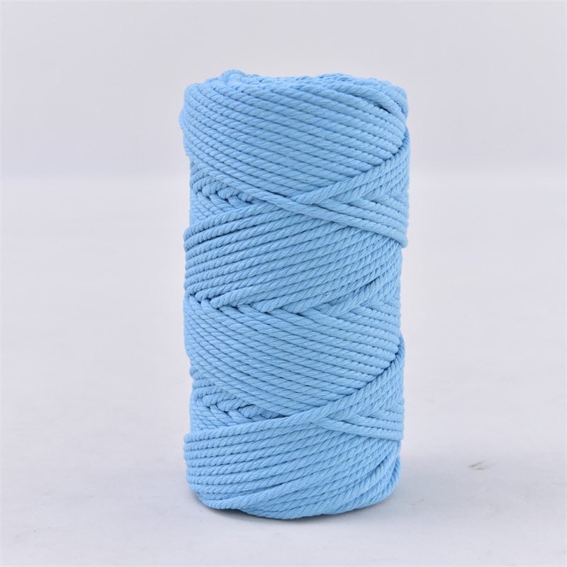 3mm cuerda de algodón colorido diy hecho a mano 4mm cuerda de tapiz cuerda tejida 5mm regalo cuerda de algodón decorativa cuerda de sombrero al por mayor