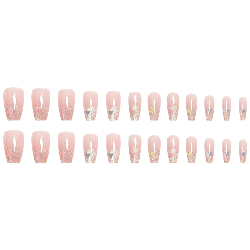 Dulce y amor, temperamento, uñas de uñas blancas, parche de uñas envolventes de energía de hadas, uñas cortas de venta caliente terminadas image 6