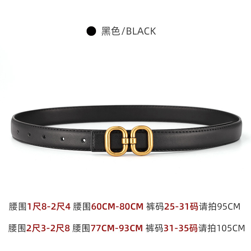 Cinturón de las mujeres del todo-fósforo simple de alto grado pantalones cinturón negro con traje de pantalones vaqueros cinturón de las mujeres ventas directas de la fábrica
