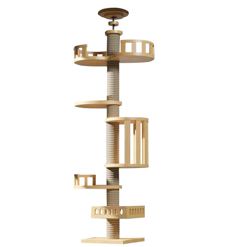 Tianzhu Column Cat Climbing Frame Cat Toy Cat Claw Board Wholesale Source Factory Solid Wood Thickened Stable Standing Cat Column 