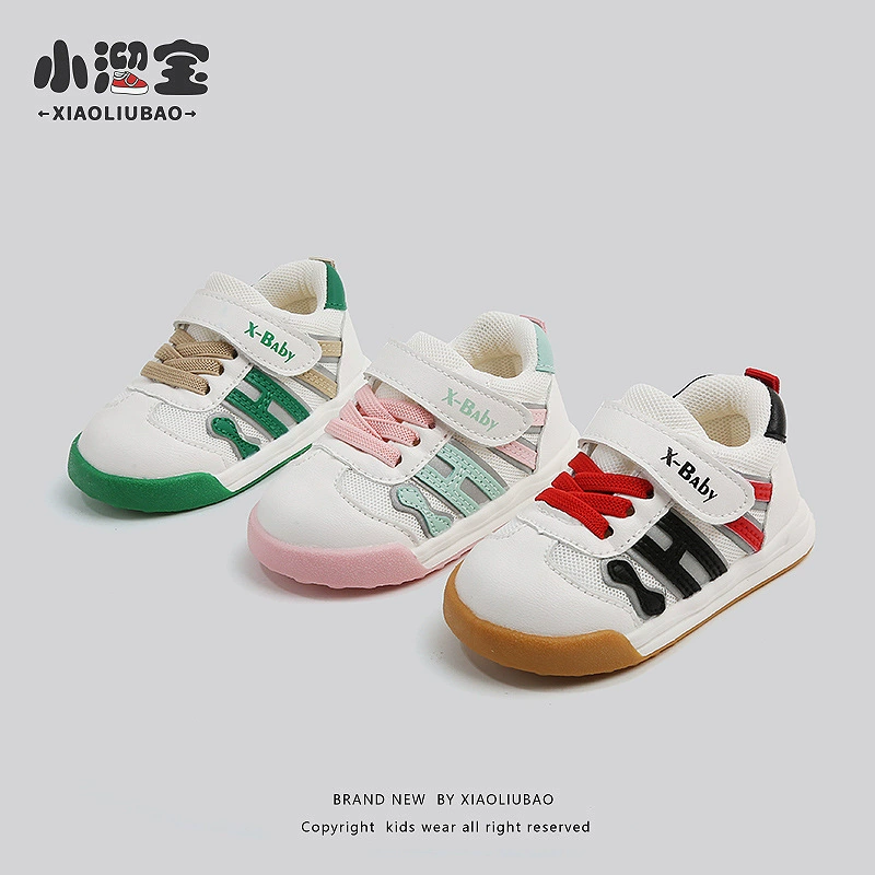 Xiao Liu Bao, новинка весны и осени, универсальная сетчатая дышащая обувь для малышей от 0 до 3 лет, нескользящая, износостойкая детская обувь на мягкой подошве