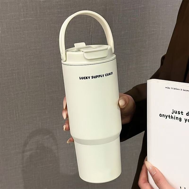 暮色双饮316不锈钢保温杯大容量高颜值办公吸管冰霸杯车载随行杯|undefined