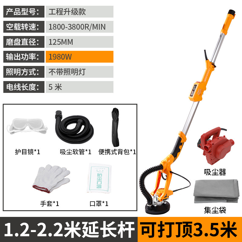 varilla eléctrica larga sin cepillo pared cemento costura de techo juntas juntas molino de concreto raspador grueso sin polvo