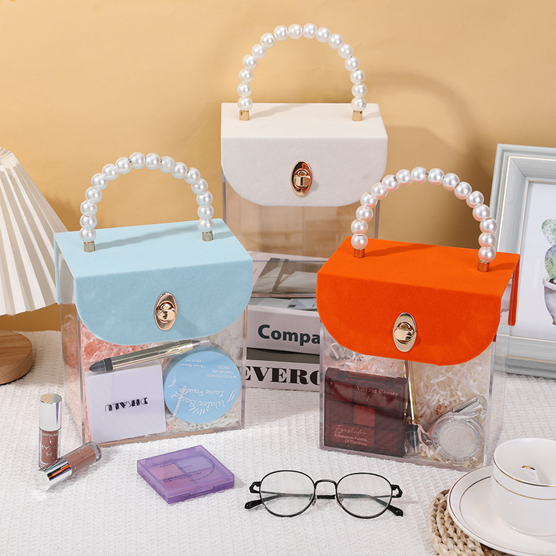 网红款手提亚克力礼盒结婚伴手礼女伴娘高档实用珍珠透明礼品盒