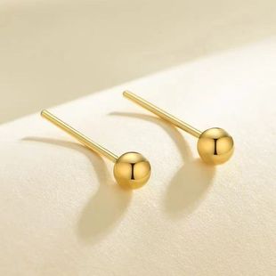 Jinsheng Jewelry 18K Gold Pearl Earrings Au750 3N 4N Doudou Casual Earrings Valentine's Day Gift for Mom
