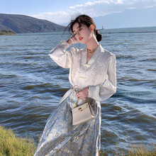 洛阳春光好 新中式女装马面裙国风刺绣衬衫套装春季高级感两件套