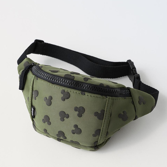 New Army Green children's small chest bag children's printed small waist bag