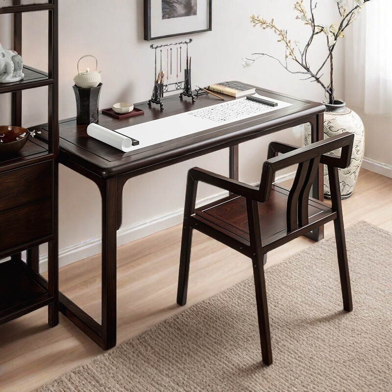 Calligraphy desk, Chinese-style living room, simple writing desk, long desk, antique-style desk for calligraphy and painting, suitable for living rooms, large long desk Calligraphy desk, Chinese-style living room, simple writing desk, long desk, antique-style desk for calligraphy and painting, suitable for living rooms, large long desk