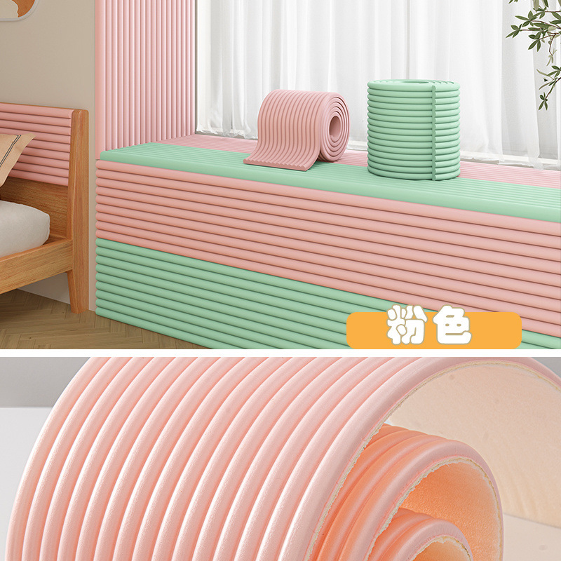 Paquete de pared acolchado anti-colisión, paquete de pared acolchado de tatami, cojín de pared lateral de la cabecera de la cama, habitación de niños, bebé sin olor
