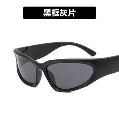 クロスボーダー爆風男ギャル高級感銀色サングラスy 2k角型騎乗眼鏡サングラスファッションサングラス