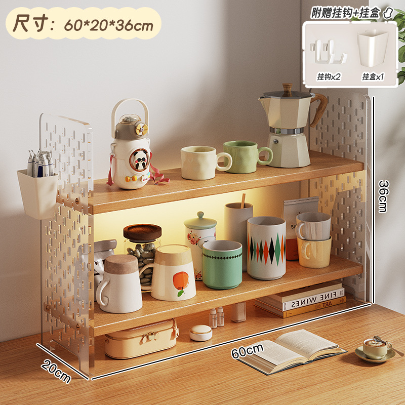 Taza de mesa almacenamiento estante acrílico taza de agua estante de té estante de mesa sala de té esquina de café estante de exhibición