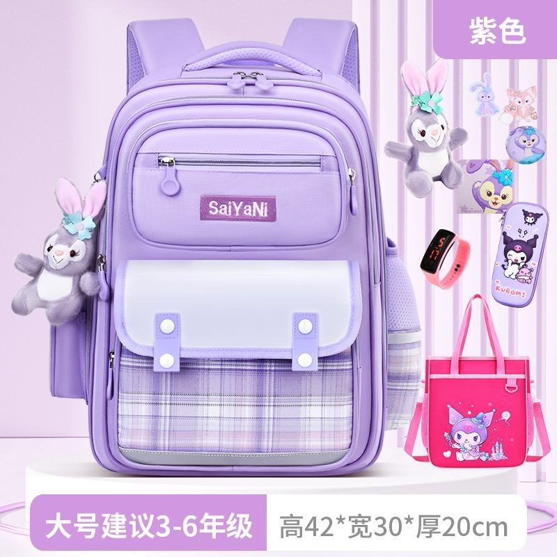 2025 かわいい小学生スクールバッグチェック柄大容量 1 年生、3 年生から 6 年生の女の子のバックパック卸売|undefined