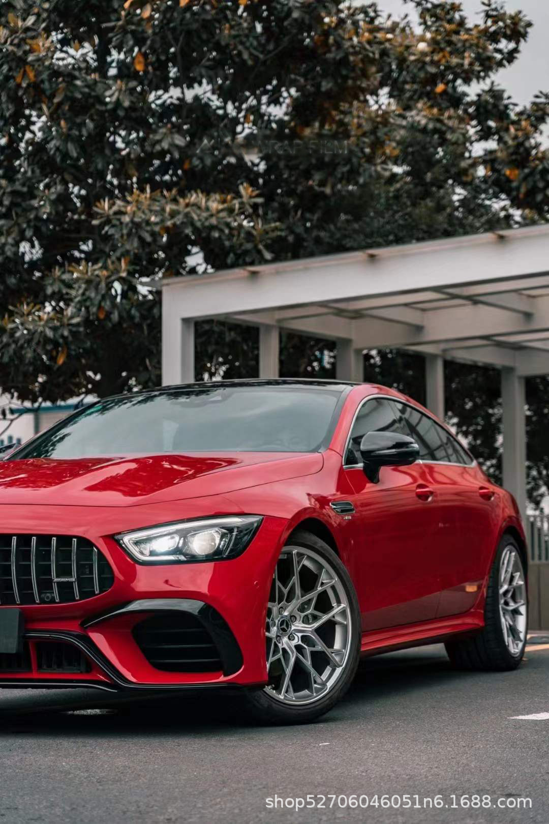 Suitable for 19-24 Mercedes-Benz Gt50 X290 Upgrade to Gt63S Front Bumper, Front Lip, Rear Lip, Tail Throat, Rear Lower Panel Surround