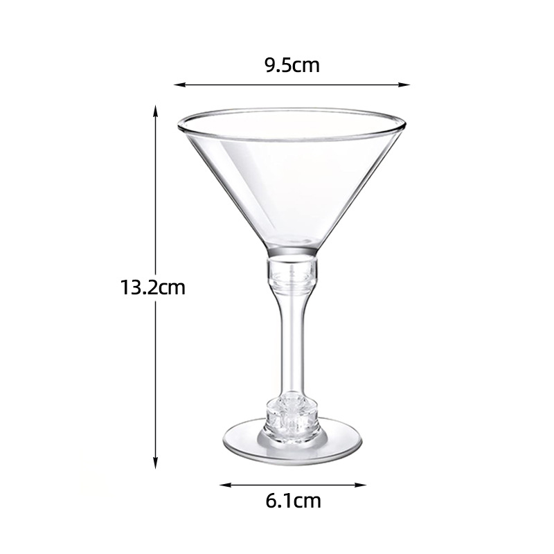 Taza de plástico desechable PS taza de champán transparente taza de helado taza de cóctel taza de fiesta taza de boda taza de jugo