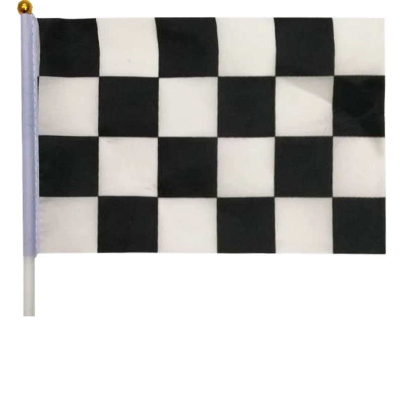 Флаг для трансграничной торговли, черно-белый клетчатый гоночный флаг Формулы-1, сигнальный флаг 14*21 из полиэстера, ручной флаг для приветствия на гонках