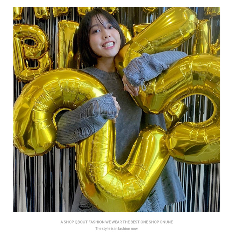 40-inch Golden Aluminum Film Digital Balloon Wholesale Nihaojewelry display picture 3