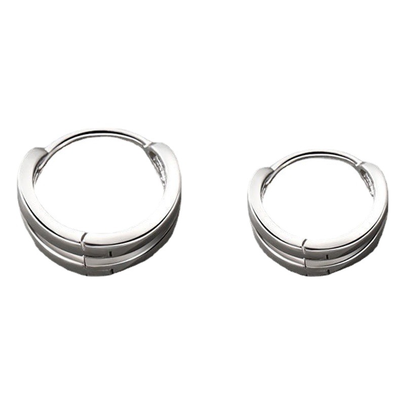 Pendientes de plata pendientes de los hombres de moda nicho personalidad de los hombres solteros pendientes simples pendientes de los hombres europeos y americanos 2023 nuevo