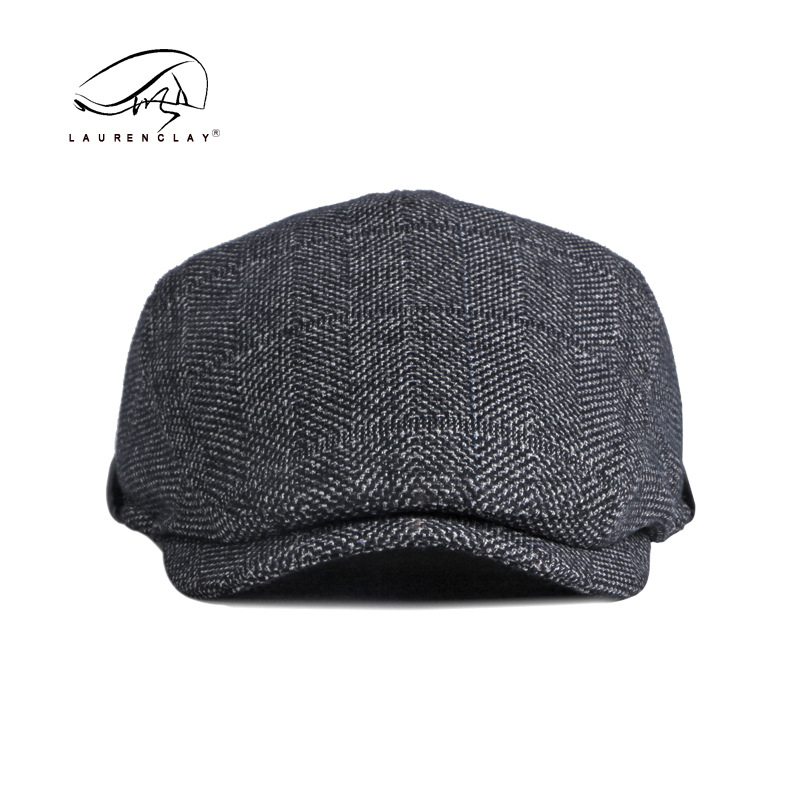 Noreste sombrero hombres Otoño e Invierno moda orejeras tapa para personas de mediana edad y ancianos boina retro británico sombrero delantero