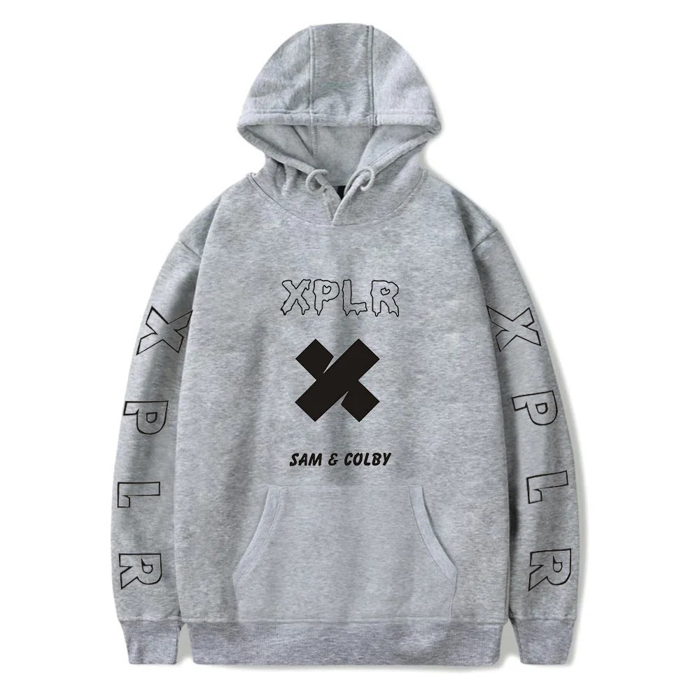 Winter Hoodies Sam And Colby Pullover XPLR Hoodie Printed Sa
