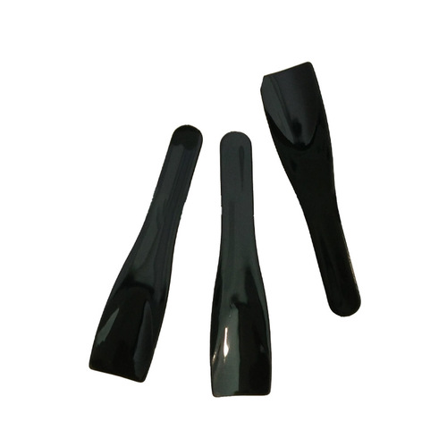 黑色化妆品分装勺面膜塑料铲勺膏霜挖勺子单个OPP袋包装批发