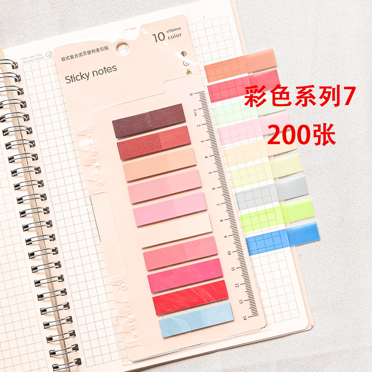 Fabricantes al por mayor PET 10 colores 200 etiquetas de índice transparentes para estudiantes de lectura etiqueta de oficina pegatinas impermeables