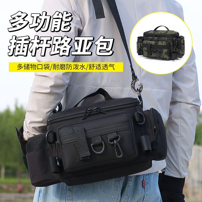 Fuente transfronteriza al aire libre multifuncional bolsa de luya bolsa de cintura impermeable bolsa de almacenamiento especial para caña de pesca
