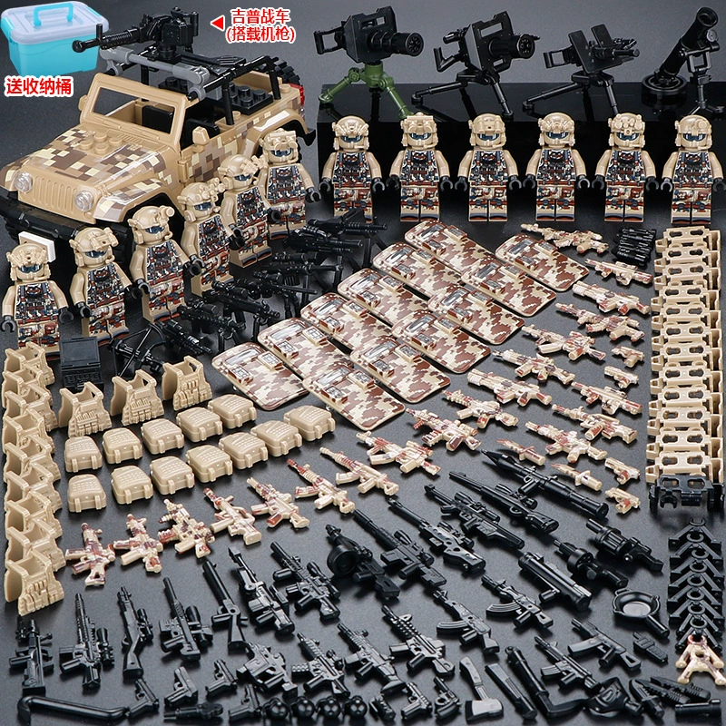 Конструктор с минифигурками (Lego) — военные и полиция, солдаты, техника и аксессуары, наборы