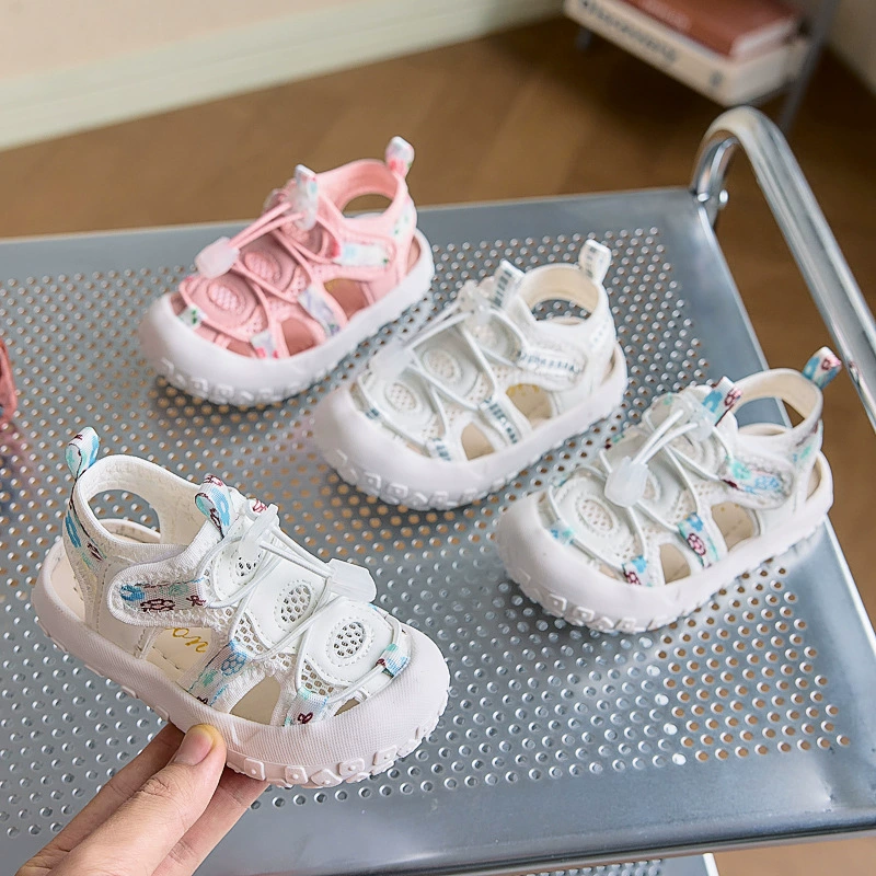 Спортивные сандалии для детей 2025 новые детские ботинки на мягкой подошве пляжные туфли для мальчиков для девочек