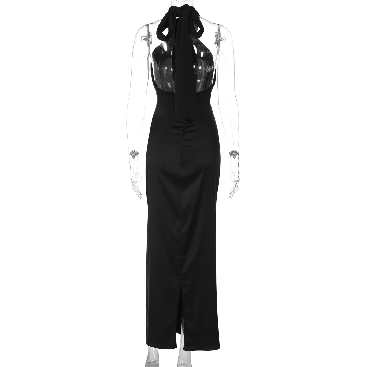 Women Clothing Spring Summer Sexy Backless Slit Halter Tube Top Dress Women 11 Women Clothing Spring Summer Sexy Backless Slit Halter Tube Top Dress Women