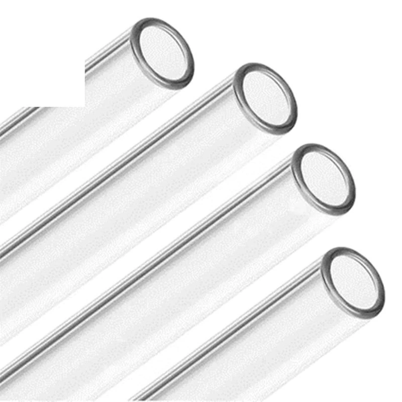 Соломинка из боросиликатного стекла диаметром 8 мм, устойчивая к высоким температурам, круглая солома из боросиликатного прозрачного локтя оптовая продажа с фабрики