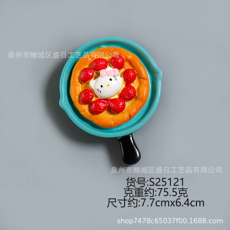 新款创意仿真食玩树脂冰箱贴3D卡通小猫系列磁性贴厂家批发|undefined
