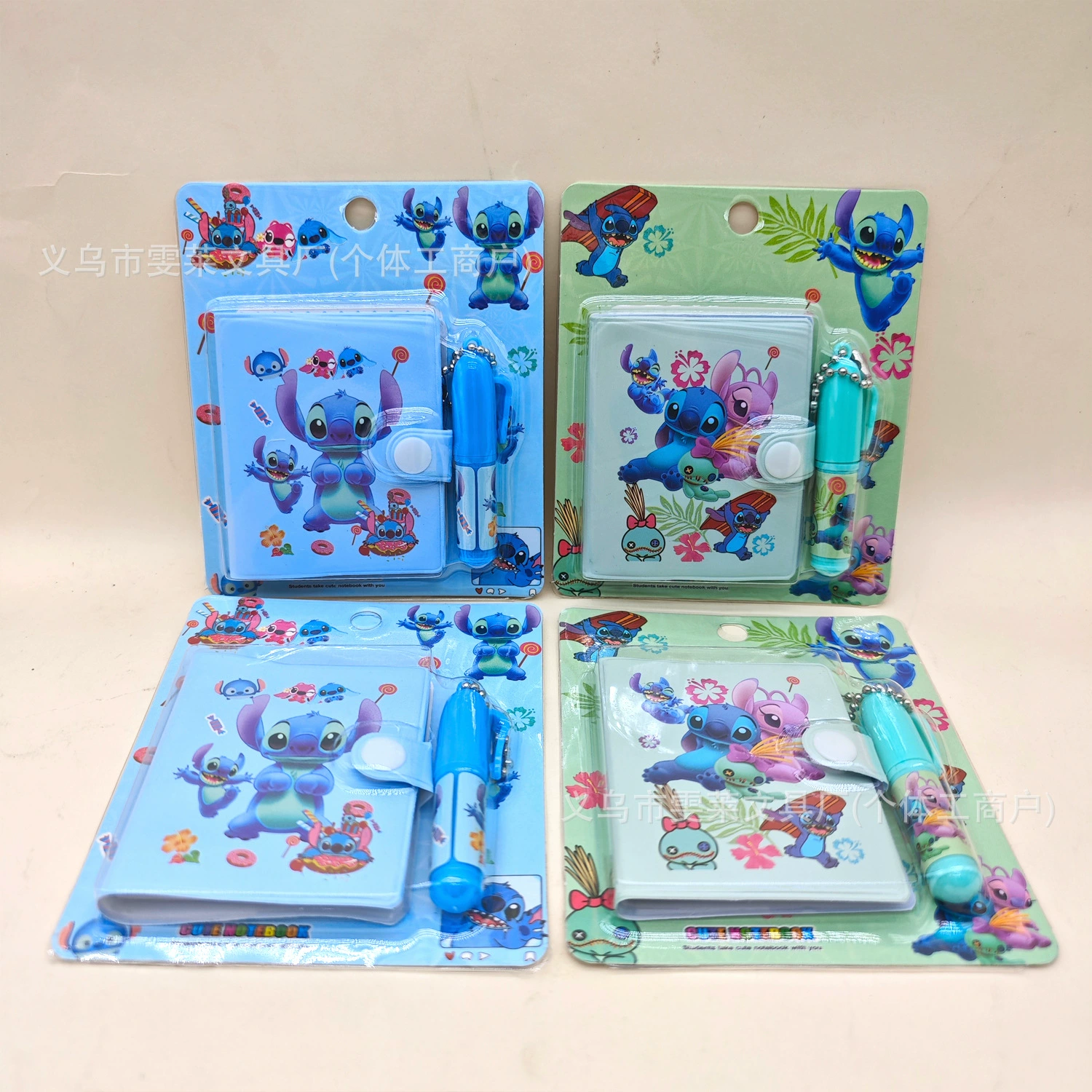 Cartoon cute ballpoint pen, set for elementary school students, handheld notebook, stationery