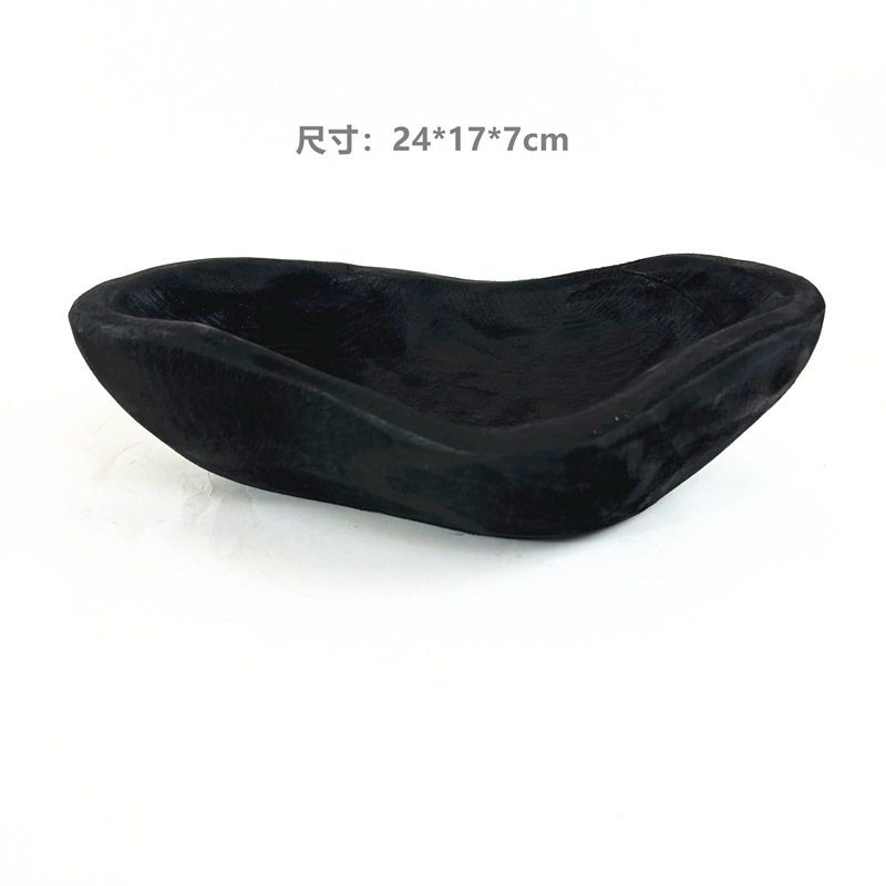 Ventas de la fábrica bandeja de madera hecha a mano decoración plato merienda plato de fruta B & B decoración de escritorio del hogar adornos