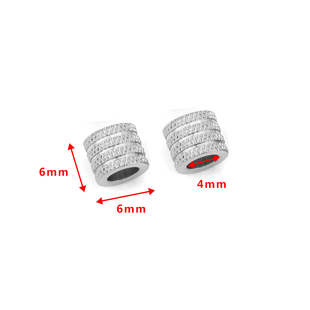 Cuentas de malla de acero inoxidable perlas de perforación perlas de tubo a través del agujero perlas de perforación de tubo largo cuentas de acero DIY accesorios de joyería hechos a mano en stock