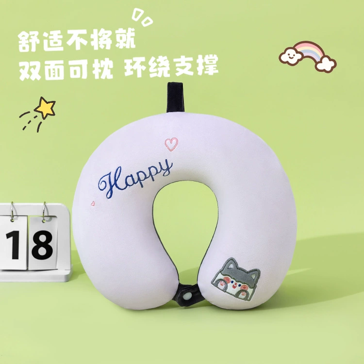 Оптовая продажа U-образной подушки для шеи с рисунком, подушки для офисного сна, удобной подушки для шеи для путешествий, трансграничной подушки для сна, U-образной подушки из пены с эффектом памяти