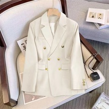 秋季新款大码时尚气质宽松高级感西装显瘦上衣减龄西服外套女氨纶