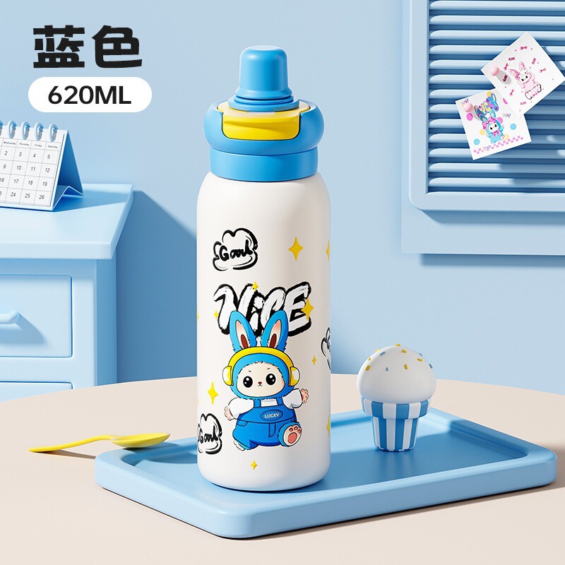 新款labubu高颜值水杯卡通童趣女神杯保温保冷便携式直饮吸管|undefined