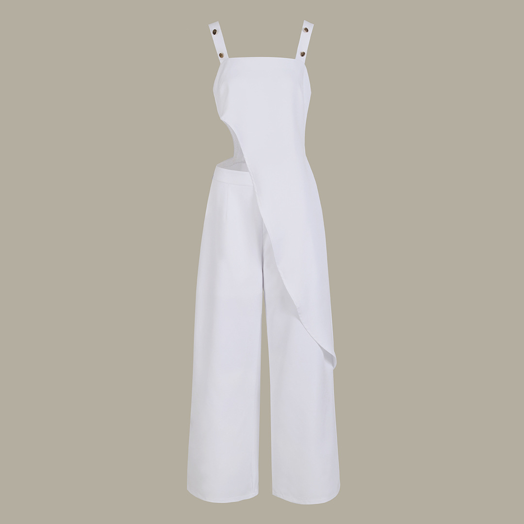 482g Weight Sleeveless Sleeve Length Polyester Fabric Type Mid Waist Waist Line Jumpsuits Pants Type Beach Occasion Slim Fit Type Solid Color Pattern Summer Season Women's Gender Casual Style Women's Beach Casual Solid Color Jumpsuits 5