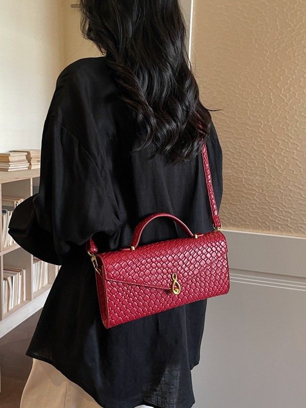 Nicho trenzado bolso de patrón de mujer 2026 bolso de moda retro lujoso exterior bolso de hombro sobre image 3