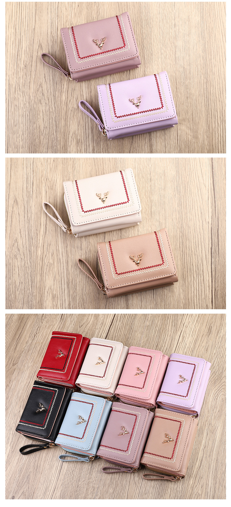 81g Weight Zipper Closure Type 1 Piece Quantity Daily Occasion pu Material Lightweight, Waterproof Function Bee Pattern All Seasons Season Women's Gender Classic Style Style Square Shape Women's Bee Pu Zipper Wallets
