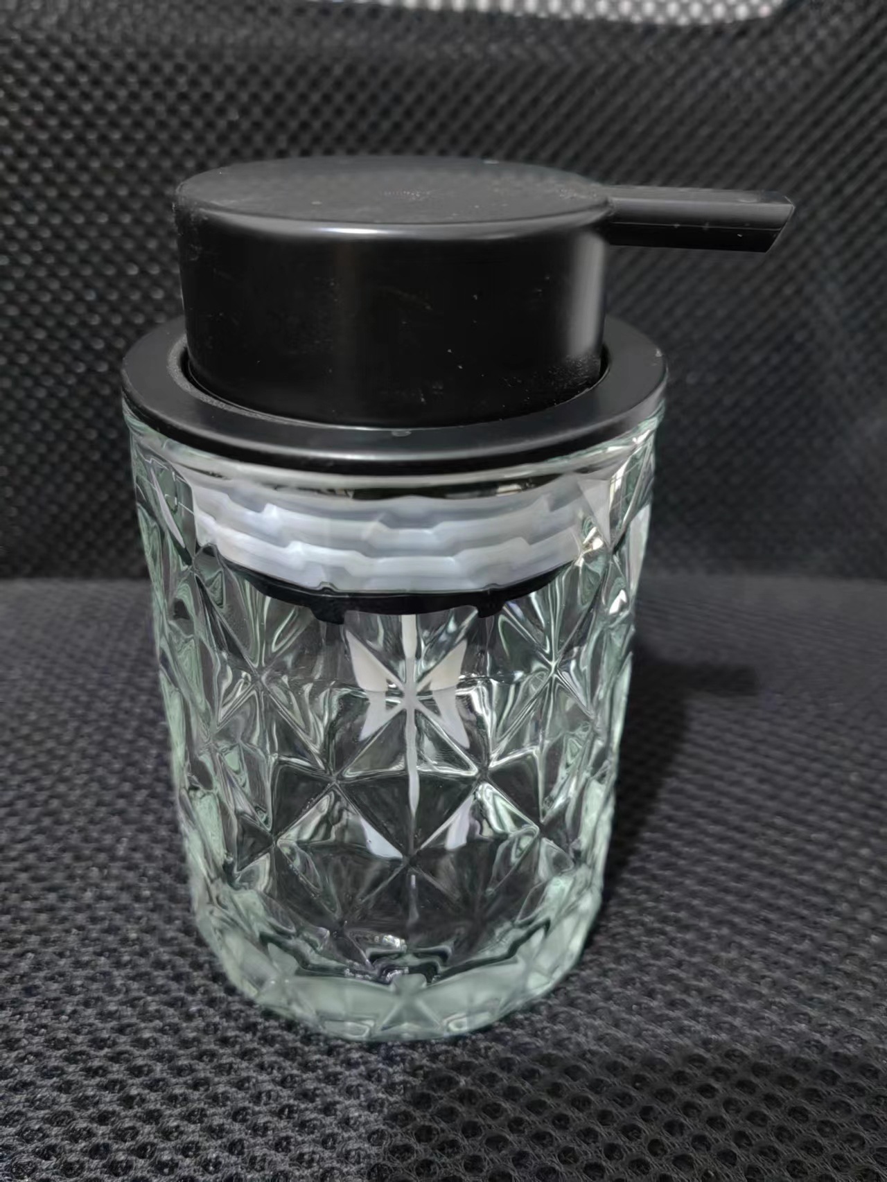 Botella dispensadora de desinfectante de manos de vidrio, cosméticos para hoteles y B&B, botella de loción y gel de ducha tipo prensa, botella de vidrio de gran capacidad