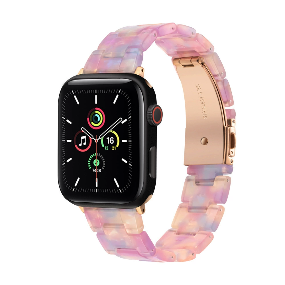 Подходит для ремешка Apple Watch8, новый ремешок из смолы Aurora для iWatch4567 и ремешка Apple SE Phantom Tibetan.