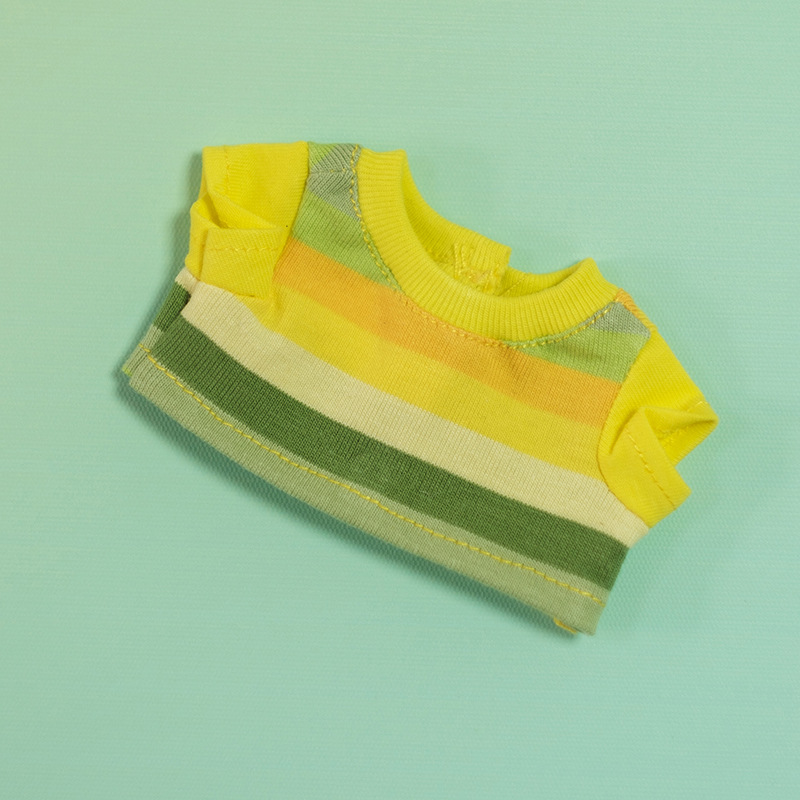 Camiseta color block amarela e verde / 5cm