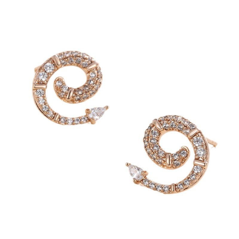 Xuping Amazon joyas transfronterizas micro incrustadas con zirconio personalidad pernos de orejas pendientes de lujo ligero pendientes de alta calidad mujeres